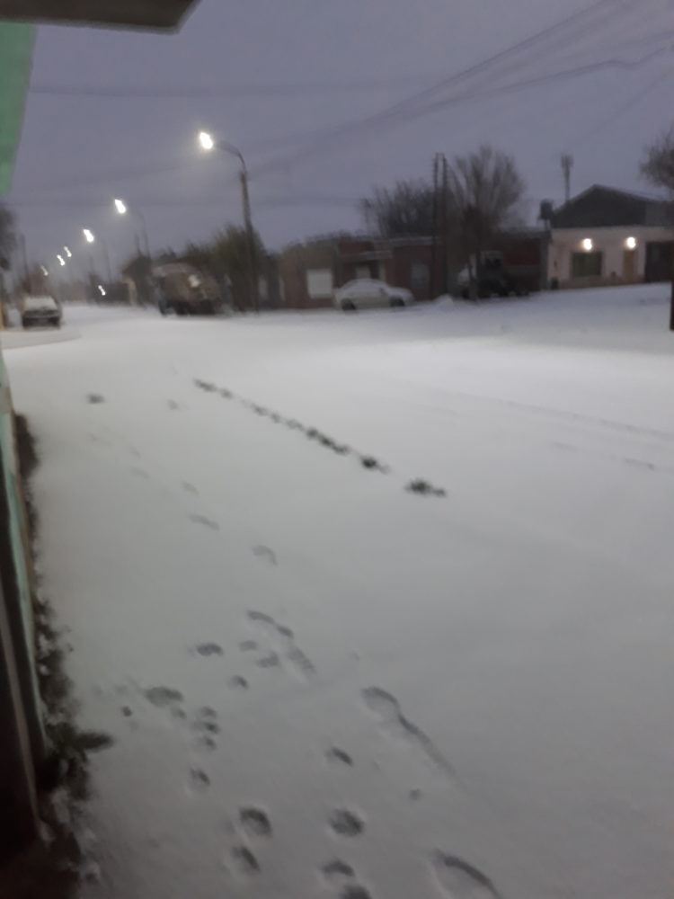 Intensa nevada en Pico Truncado