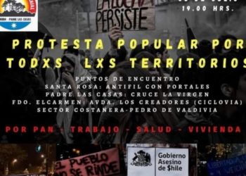Chile. En primer día de Jornada de Protesta contra Piñera, numerosos actos y caceroladas: represión y detenidos
