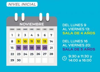 Ciclo Lectivo 2021: El 9 de noviembre comenzarán las inscripciones para Nivel Inicial