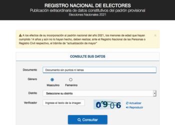 Ya se puede consultar el padrón electoral provisorio para las elecciones 2021
