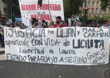Argentina. Multitudinaria movilización frente a la embajada de Paraguay contra el terrorismo estatal /La policía de Larreta reprimió y detuvo a varios manifestantes