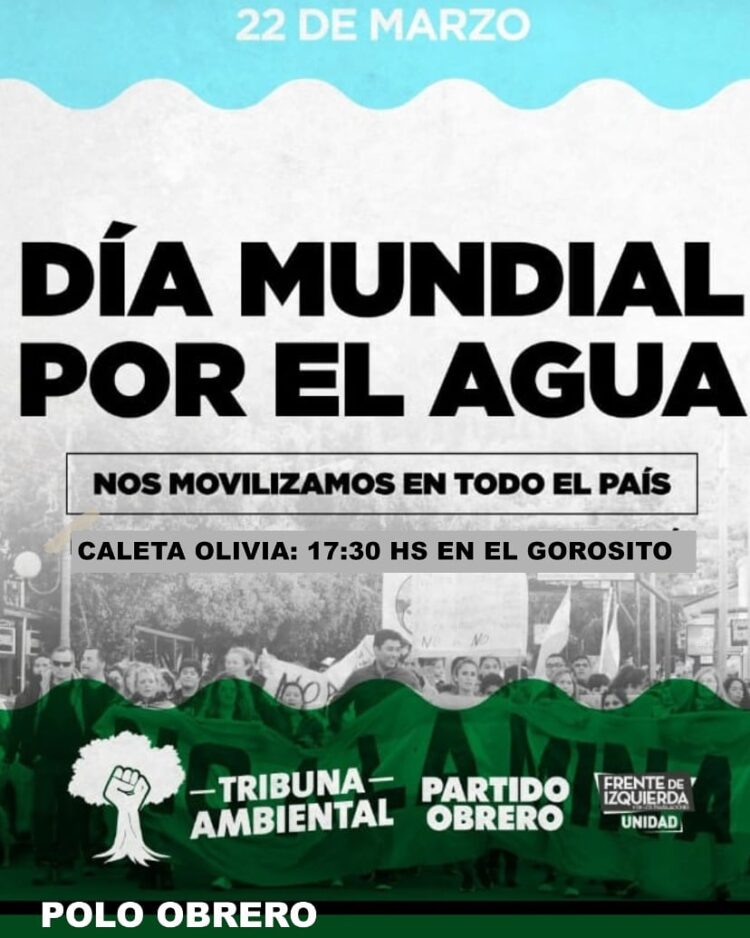 DIA MUNDIAL DEL AGUA: Este derecho también se defiende en las calles.