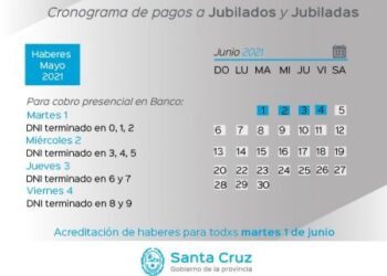 Cronograma de pago de jubilados y jubiladas de la provincia con terminación de DNI