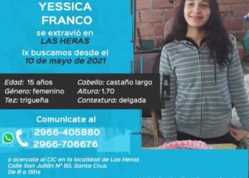 #TeEstamosBuscando: se solicita información sobre el paradero de Yessica Franco