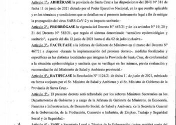 Santa Cruz extendió la vigencia del semáforo epidemiológico y sanitario