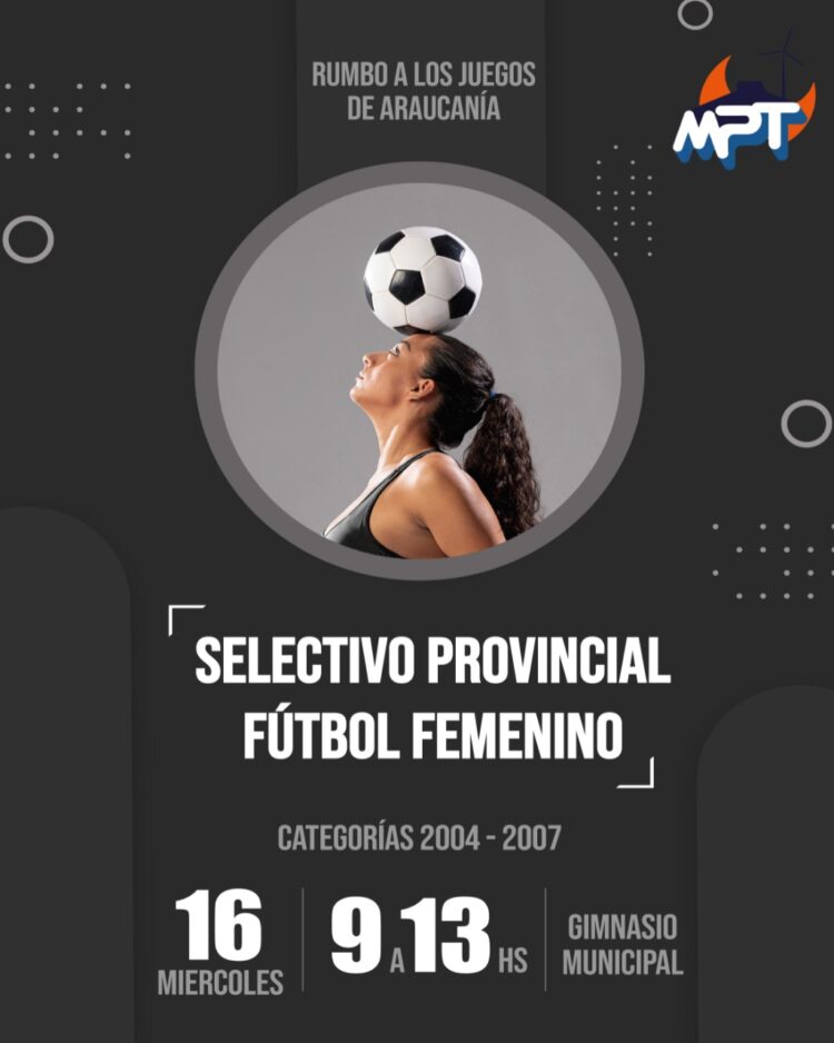Probarán jugadoras para el selectivo provincial de fútbol