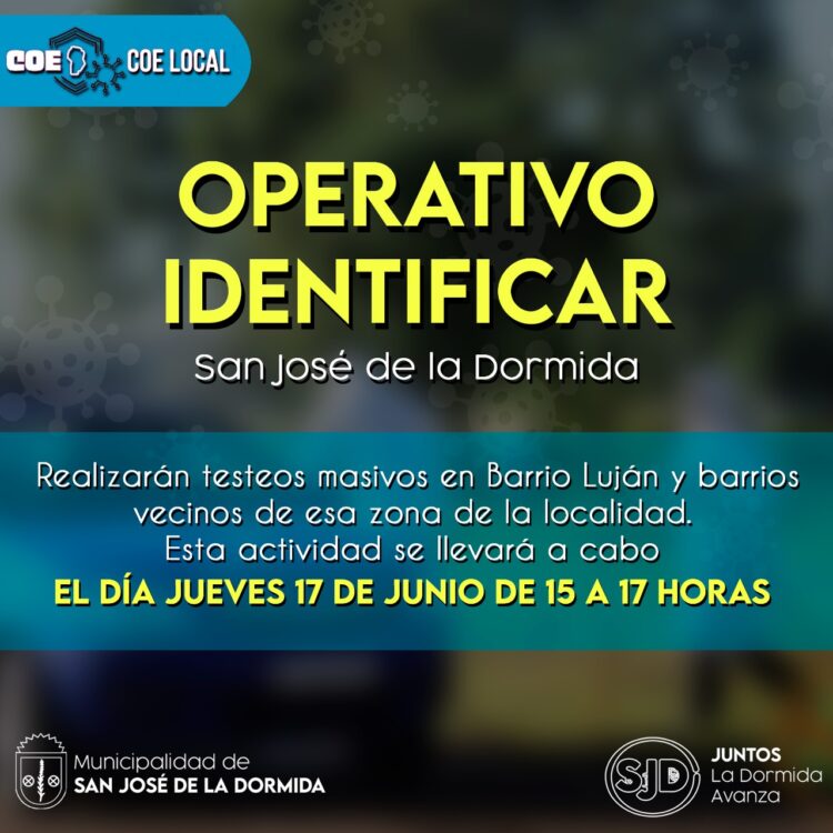 Operativo Identificar en barrios de San José de la Dormida