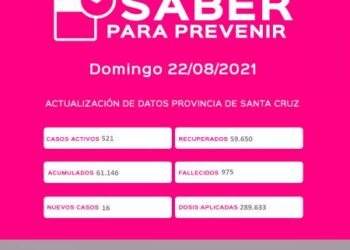 Saber Para Prevenir | Informe Epidemiológico | Domingo 22 de agosto