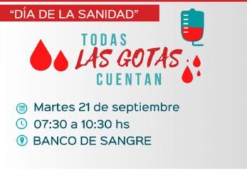 “Todas las gotas cuentan”: Realizarán Campaña de Donación de Sangre en el día de la Sanidad