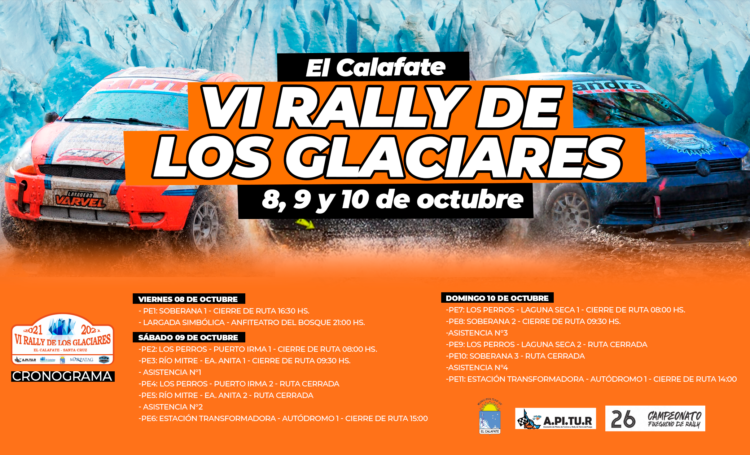 Cuenta regresiva para el 6° Rally de los Glaciares y más eventos en El Calafate.