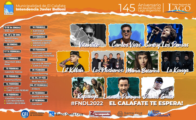 Belloni presentó las seis noches de la Fiesta Nacional del Lago 2022