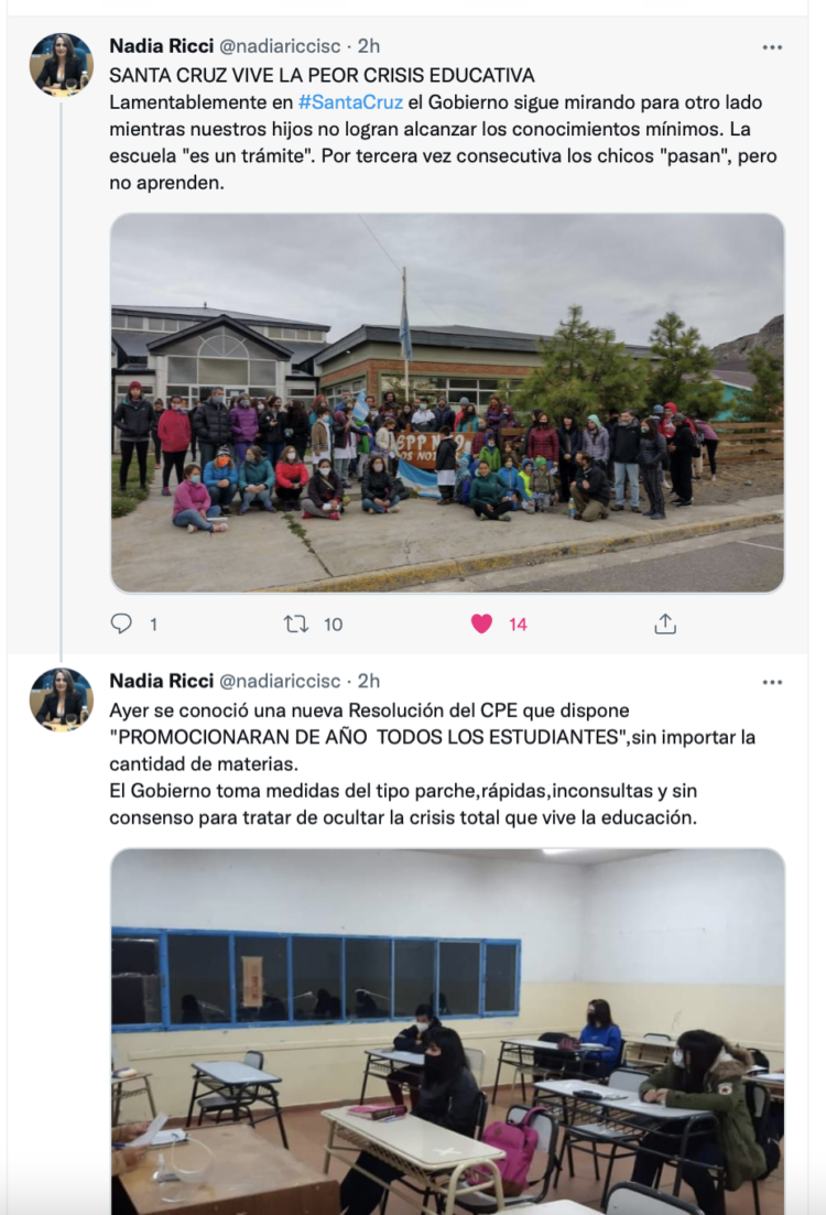 RICCI: “SANTA CRUZ VIVE LA PEOR CRISIS EDUCATIVA”