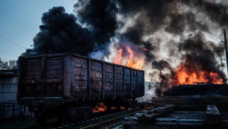 Rusia atacó una red ferroviaria en Ucrania clave para recibir armas enviadas desde Europa