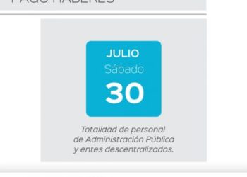 Pago de haberes a empleados y empleadas de la Administración Pública