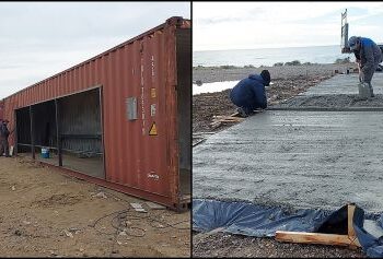Avanza la obra en la reserva provincial lobería Punta Sur de Caleta Olivia