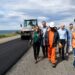 Alicia recorrió la obra de la nueva autovía Caleta Olivia -Comodoro Rivadavia
