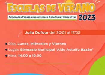 “Escuelas de Verano”: Invitan a participar de Actividades Pedagógicas, Artísticas y Deportivas