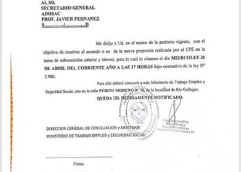 Paritaria Docente: El miércoles Adosac deberá responder a la oferta del Gobierno Provincial