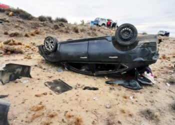 Dramático rescate de un automovilista tras vuelco en Ruta 3 cerca de San Julián