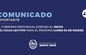 El Gobierno Provincial dispuso el inicio del ciclo lectivo para el próximo lunes 4 de marzo
