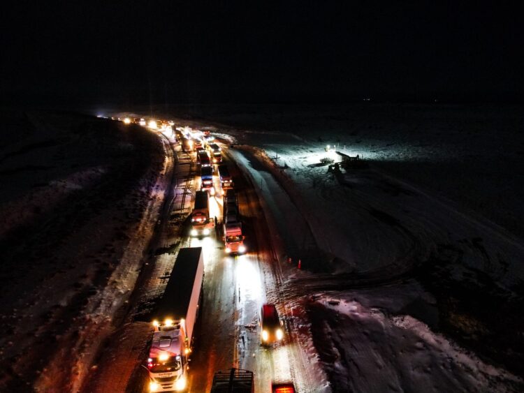 Caravana de circulación asistida en Ruta Nac. 3