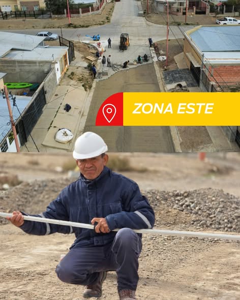 Comenzó el adoquinado de la calle Mitre en Pico Truncado