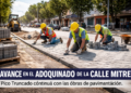 Pico Truncado: continúan los avances en el adoquinado de la calle Mitre