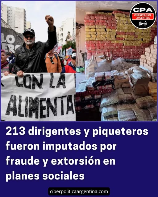 213 dirigentes y piqueteros fueron imputados por fraude y extorsión en planes sociales.