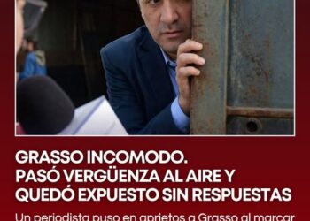 GRASSO INCOMODO.  PASÓ VERGÜENZA AL AIRE Y QUEDÓ EXPUESTO SIN RESPUESTAS