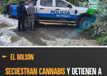PROCEDIMIENTO EN LOMA DEL MEDIO: SECUESTRAN CANNABIS Y DETIENEN A UN HOMBRE TRAS PERSECUCIÓN