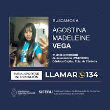 Se activó la Alerta Sofía por Agostina Vega ochenta horas después de la denuncia