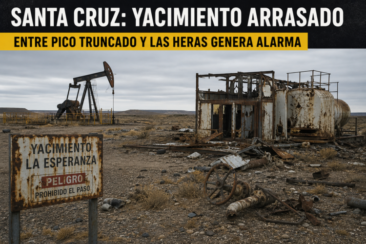 SANTA CRUZ: YACIMIENTO ARRASADO ENTRE PICO TRUNCADO Y LAS HERAS GENERA ALARMA