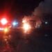Se incendió un camión en la estación de servicio de Garayalde