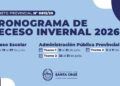 Receso invernal 2026: el Gobierno de Santa Cruz estableció el cronograma de licencia para trabajadores públicos