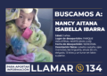 “ALERTA SOFIA”– URGENTE- NANCY AITANA ISABELLA IBARRA
