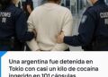 Una argentina fue detenida en el aeropuerto de Japón con casi un kilo de cocaína