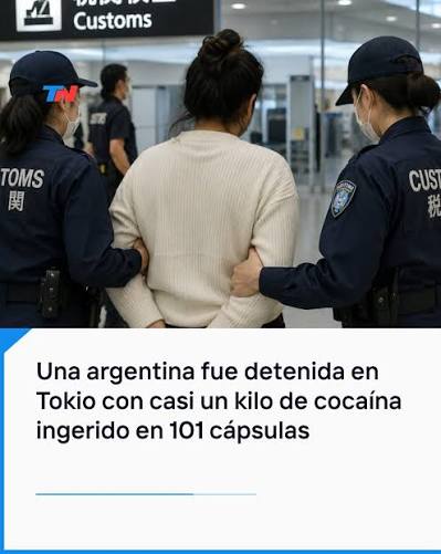 Una argentina fue detenida en el aeropuerto de Japón con casi un kilo de cocaína