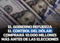 El Gobierno refuerza el control del dólar: comprará US$10.000 millones más antes de las elecciones