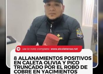MEGAOPERATIVO EN CALETA OLIVIA Y PICO TRUNCADO POR EL ROBO DE COBRE