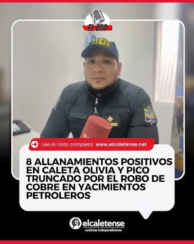 MEGAOPERATIVO EN CALETA OLIVIA Y PICO TRUNCADO POR EL ROBO DE COBRE