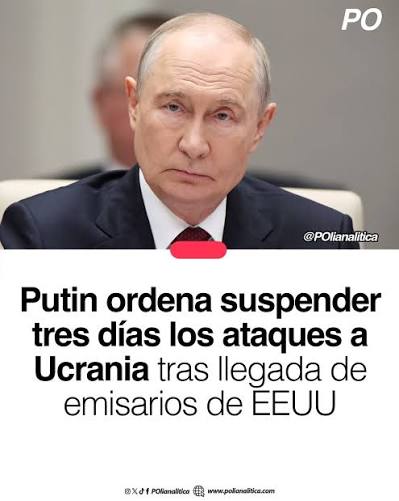 Rusia. Putin ordena suspensión temporal de ataques contra Kiev