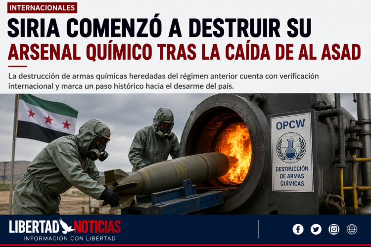 Siria rompe con el legado de Al Asad y comienza a destruir su arsenal químico